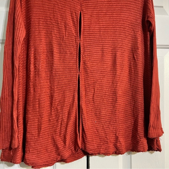 We the Free Lover Ribbed Thermal Long Sleeve Rust Burnt Orange Size Small Top - Picture 10 of 10